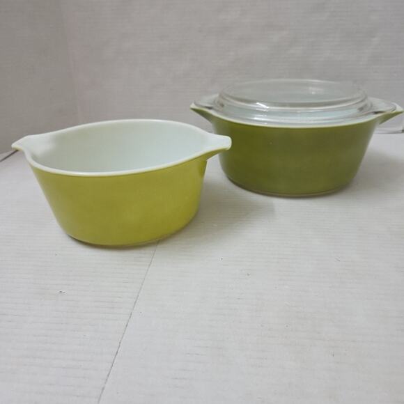Set Of 2 Vintage Pyrex Casserole Dishes 474 B - 475 B 2.5 Quart + 1.5 Quart - Picture 2 of 12